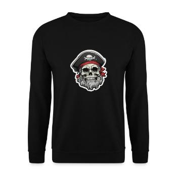 PIRATE 1 - Sweat-shirt Unisexe - noir - Devant - Alina (178cm) & Michal (187cm)