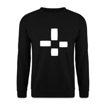 Square Pattern Four Shapes Shape - Unisex Sweatshirt - black - Front - Alina (178cm) & Michal (187cm)