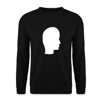 Head Profile People People Page Icon - Unisex Sweatshirt - black - Front - Alina (178cm) & Michal (187cm)