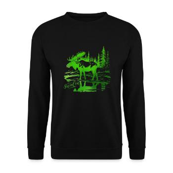 Sweden Sweden Viking Norden Scandinavia Midsummer - Unisex Sweatshirt - black - Front - Alina (178cm) & Michal (187cm)