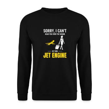 Flight Attendant Aviation Cabin Crew Airline Staff - Unisex Sweatshirt - black - Front - Alina (178cm) & Michal (187cm)