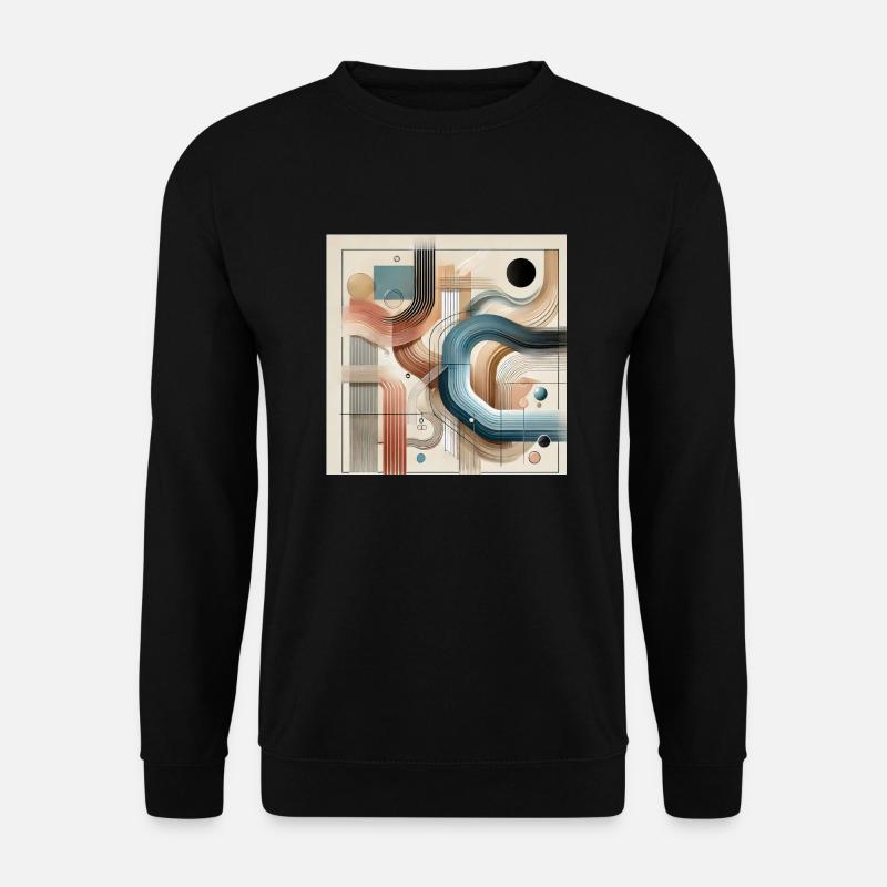 Moderne Eleganz - Abstraktes Gemälde - Unisex Pullover - Schwarz