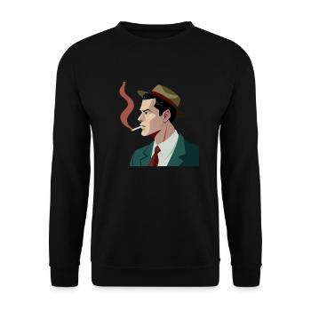 Man - Vintage - Unisex Sweatshirt - black - Front - Alina (178cm) & Michal (187cm)