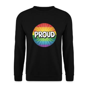 LGBTQ Proud - Unisex Pullover - Schwarz - Vorne - Alina (178cm) & Michal (187cm)