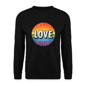 LGBTQ Love - Unisex Sweatshirt - black - Front - Alina (178cm) & Michal (187cm)