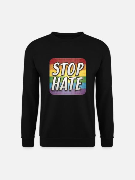 LGBTQ Stop Hate - Unisex Sweatshirt - black