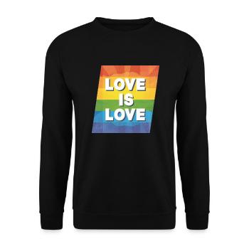 LGBTQ Love is Love - Unisex Sweatshirt - black - Front - Alina (178cm) & Michal (187cm)