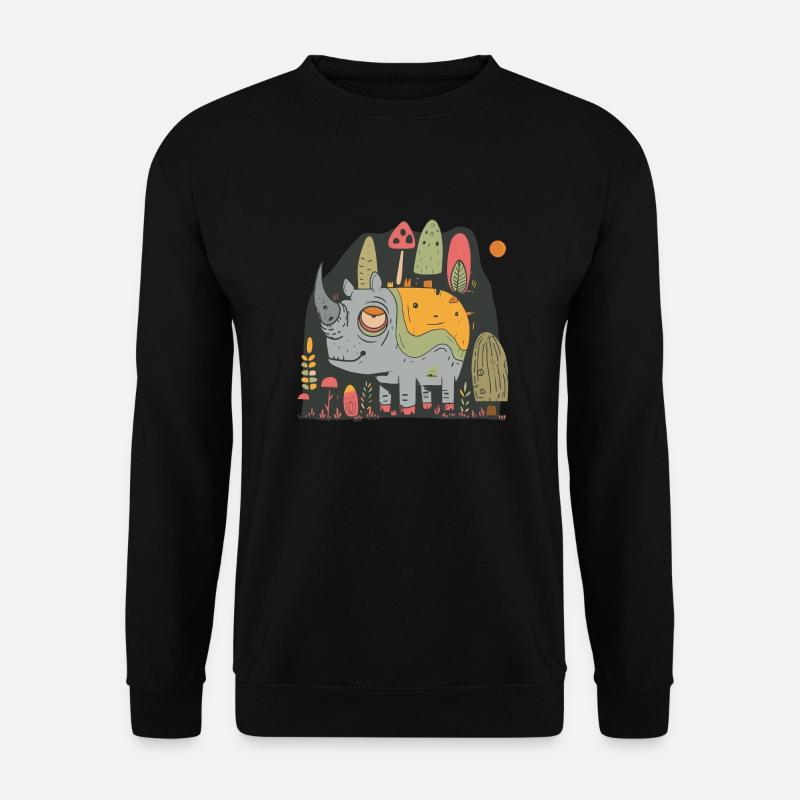 Müdes Nashorn - Unisex Pullover - Schwarz