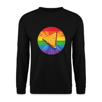 LGBTQ Nacho - Unisex Sweatshirt - black - Front - Alina (178cm) & Michal (187cm)
