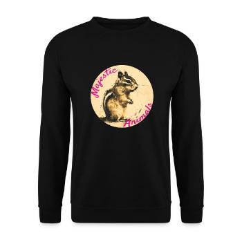 Animaux majestueux : Tamia vif - Sweat-shirt Unisexe - noir - Devant - Alina (178cm) & Michal (187cm)