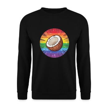 LGBTQ Coconut - Unisex Pullover - Schwarz - Vorne - Alina (178cm) & Michal (187cm)