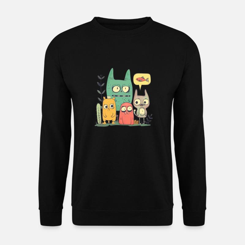 Les amis n’ont pas envie de pêcher - Sweat-shirt Unisexe - noir