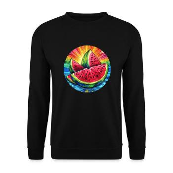 LGBTQ Melone - Unisex Pullover - Schwarz - Vorne - Alina (178cm) & Michal (187cm)