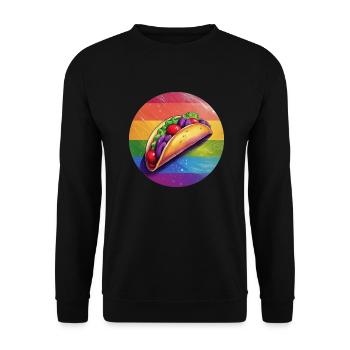 LGBTQ Taco - Unisex Sweatshirt - black - Front - Alina (178cm) & Michal (187cm)