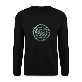 Magischer Kreis - Unisex Pullover - Schwarz - Vorne - Alina (178cm) & Michal (187cm)