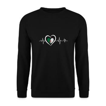 heartbeat Algeria - Unisex Sweatshirt - black - Front - Alina (178cm) & Michal (187cm)