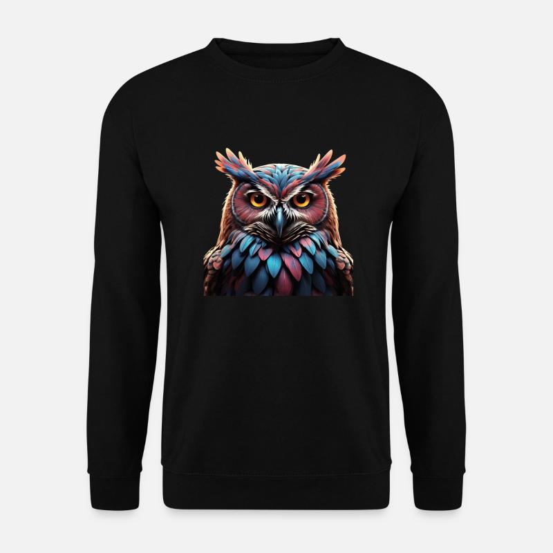 Eule der Weisheit - Unisex Pullover - Schwarz