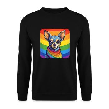 LGBTQ Chihuahua - Sweat-shirt Unisexe - noir - Devant - Alina (178cm) & Michal (187cm)