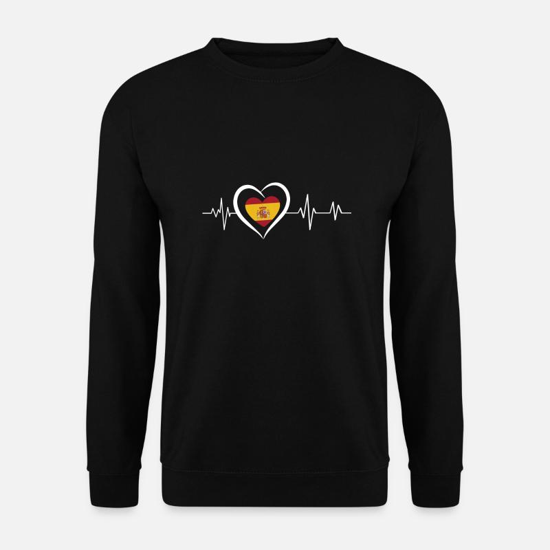 Heartbeat Spanien - Unisex Pullover - Schwarz