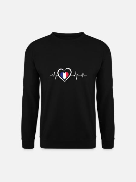 Heartbeat France - Unisex Sweatshirt - black