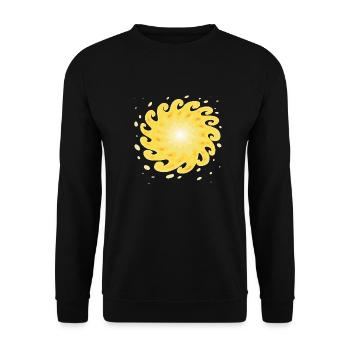 Sonne im Zenit - Unisex Pullover - Schwarz - Vorne - Alina (178cm) & Michal (187cm)