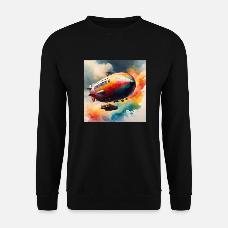 Zeppelin farbig - Unisex Pullover - Schwarz