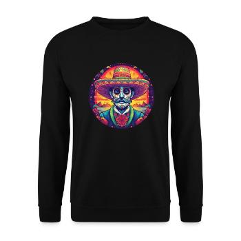 5 de Mayo Party Drinko de Mayo Sugar Skull Sombr - Unisex Sweatshirt - black - Front - Alina (178cm) & Michal (187cm)