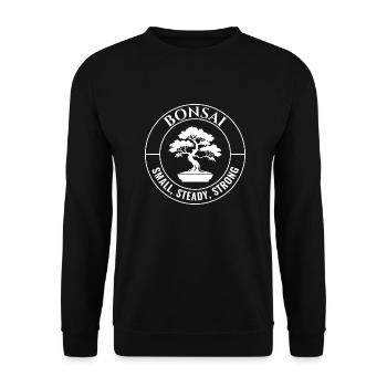 Japanischer Bonsai Gärtner Baum Sammler Gartenarbeit - Unisex Pullover - Schwarz - Vorne - Alina (178cm) & Michal (187cm)