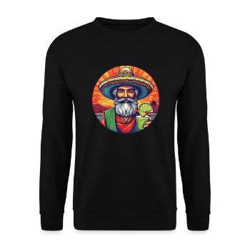5 de Mayo Party Drinko de Mayo Mexican Man - Unisex Sweatshirt - black - Front - Alina (178cm) & Michal (187cm)