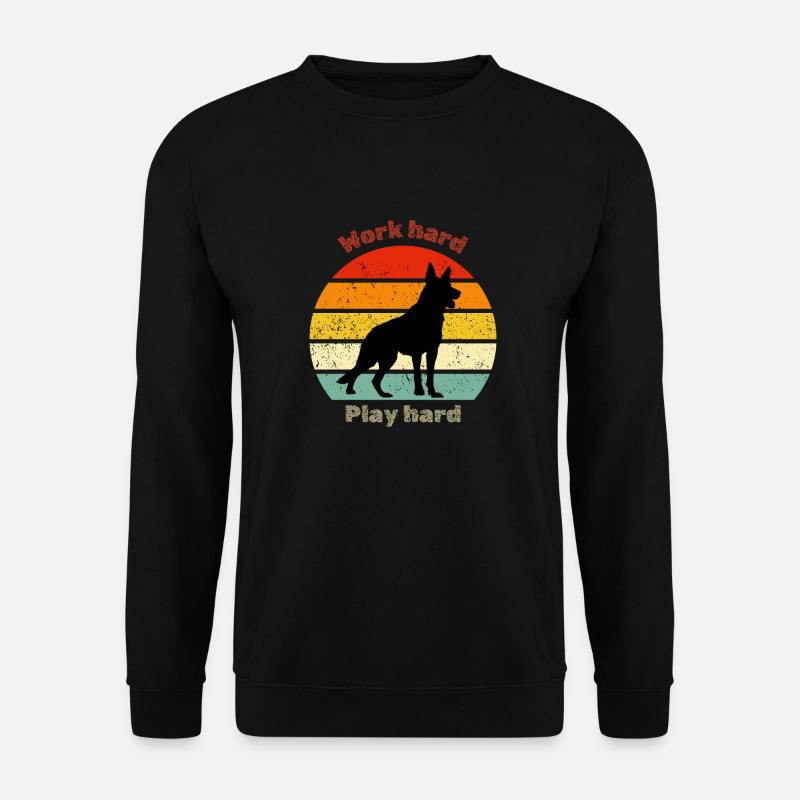 Retro German Shepherd - Unisex Sweatshirt - black