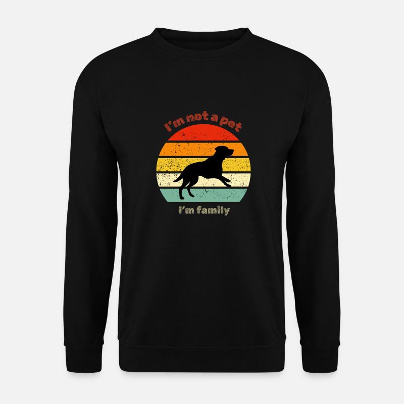 Retro Labrador - Unisex Sweatshirt - black
