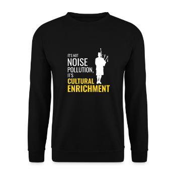 Dudelsackspieler Instrument Schottisch Schottland Musik - Unisex Pullover - Schwarz - Vorne - Alina (178cm) & Michal (187cm)