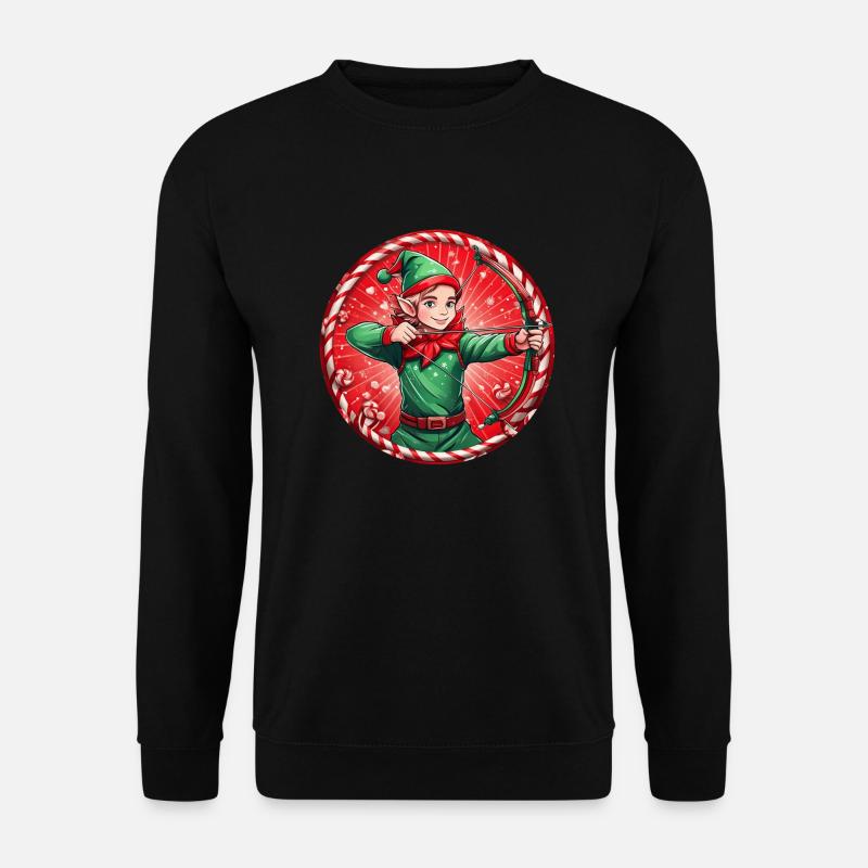 Christmas Elf Archery - Unisex Sweatshirt - black