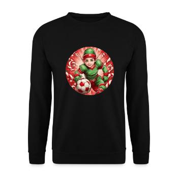 Noël elfe football football - Sweat-shirt Unisexe - noir - Devant - Alina (178cm) & Michal (187cm)