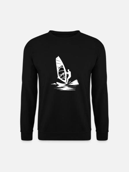 Technique de surf avec la puissance du vent, du vent et de la brise marine - Sweat-shirt Unisexe - noir