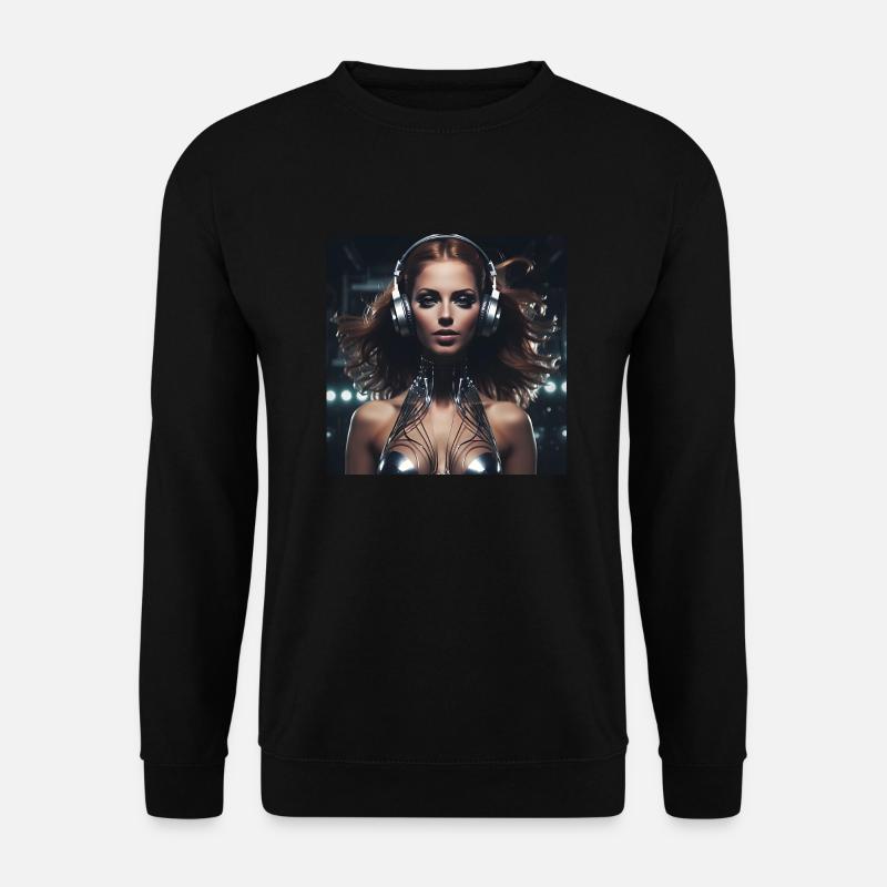 Techno-Mädchen - Unisex Pullover - Schwarz