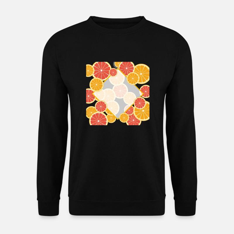 Grapefruit Orange Fenster - Unisex Pullover - Schwarz