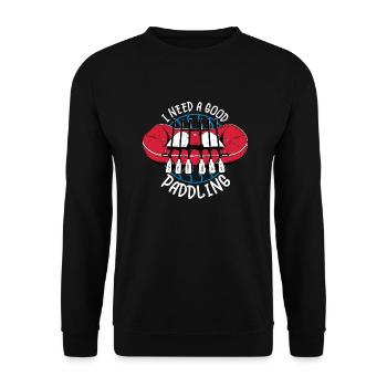 J’ai besoin d’un bon canoë Rafting Eau vive - Sweat-shirt Unisexe - noir - Devant - Alina (178cm) & Michal (187cm)