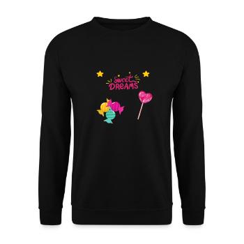 süße Träume - Unisex Pullover - Schwarz - Vorne - Alina (178cm) & Michal (187cm)