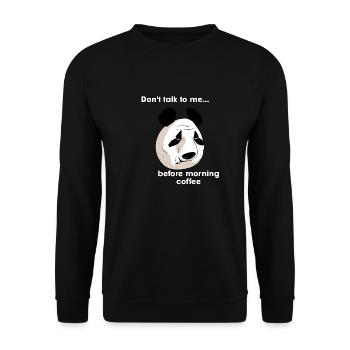 Le café du matin (version anglophone) - Sweat-shirt Unisexe - noir - Devant - Alina (178cm) & Michal (187cm)