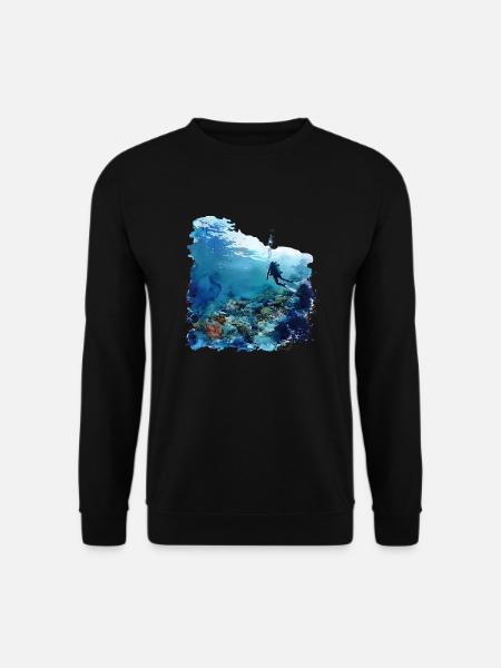 Faszination Tauchen mit Flasche - Unisex Pullover - Schwarz