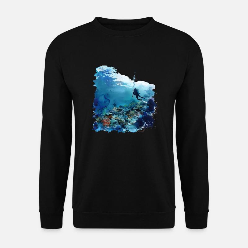 Faszination Tauchen mit Flasche - Unisex Pullover - Schwarz