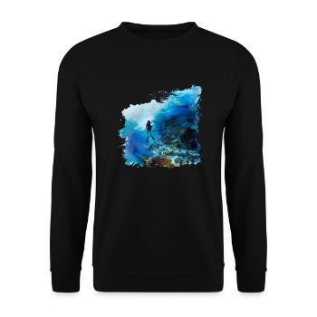 Vol à voile en apesanteur pendant la plongée - Sweat-shirt Unisexe - noir - Devant - Alina (178cm) & Michal (187cm)
