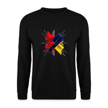 logo - Unisex Pullover - Schwarz - Vorne - Alina (178cm) & Michal (187cm)