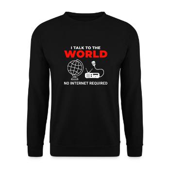 Opérateur radio amateur Fréquence des ondes radio - Sweat-shirt Unisexe - noir - Devant - Alina (178cm) & Michal (187cm)