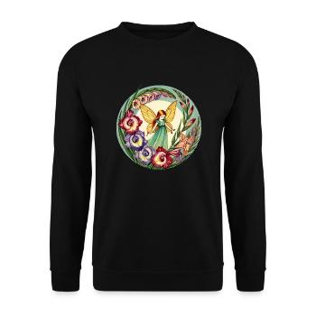 Gladiolus Fairy - Unisex Sweatshirt - black - Front - Alina (178cm) & Michal (187cm)