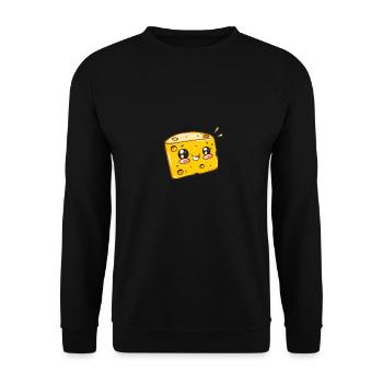 Bloc de fromage riant style dessin animé - Sweat-shirt Unisexe - noir - Devant - Alina (178cm) & Michal (187cm)