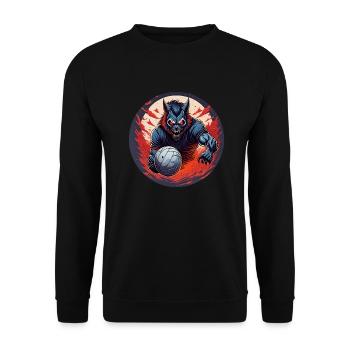 Spooky Halloween party costume - Unisex Sweatshirt - black - Front - Alina (178cm) & Michal (187cm)