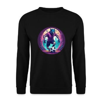 Effrayant Halloween Party Costume Werewolf Football - Sweat-shirt Unisexe - noir - Devant - Alina (178cm) & Michal (187cm)