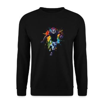 American Football Player - Unisex Pullover - Schwarz - Vorne - Alina (178cm) & Michal (187cm)